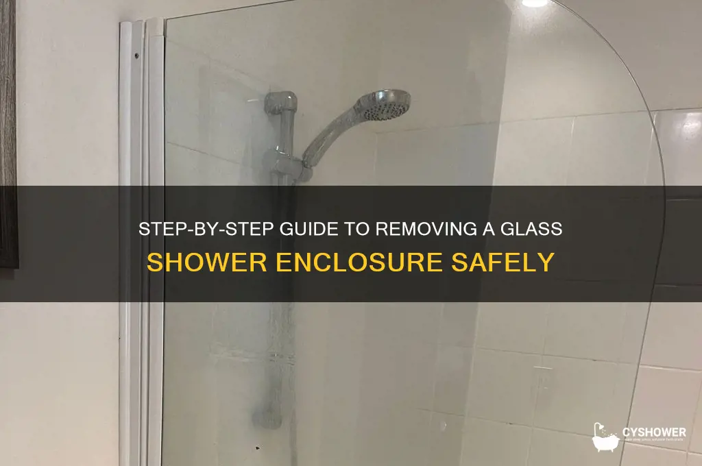 how to remove glas enclosure around the shower