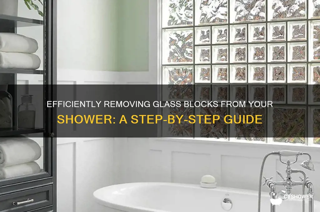how to remove glass block from shower