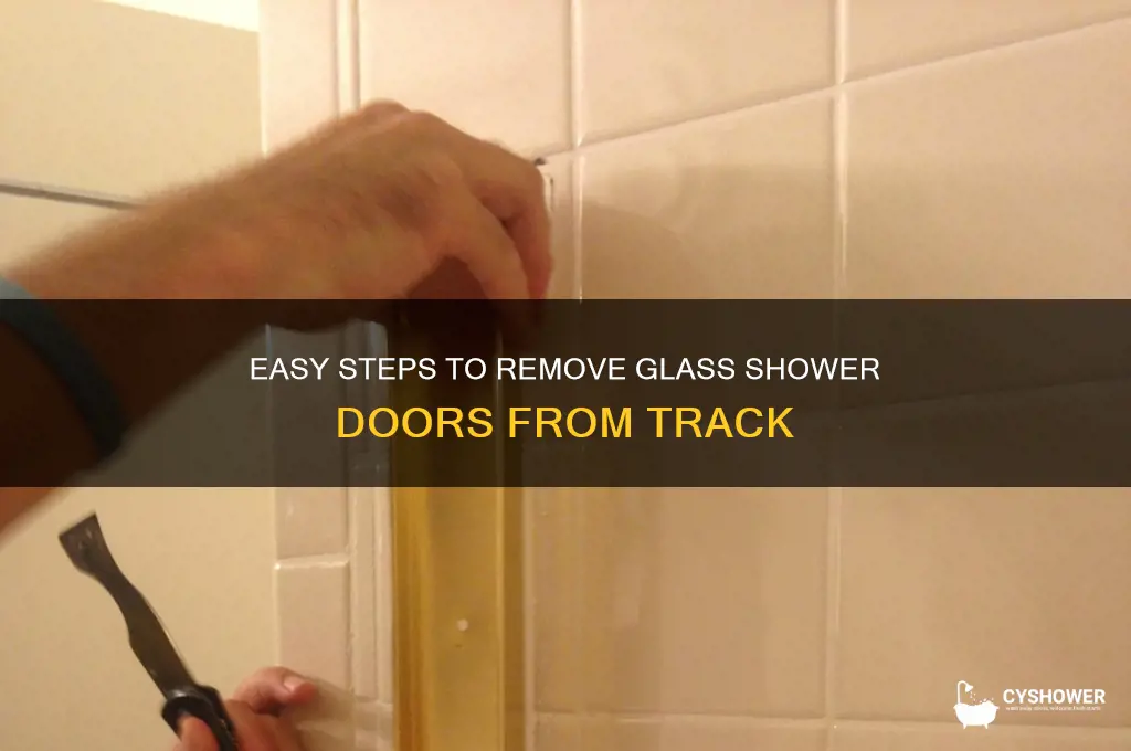 how to remove glass doors from shower track