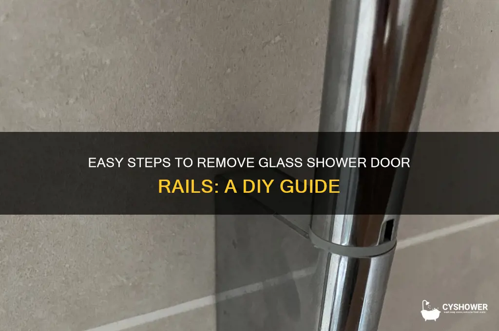how to remove glass shower door rails