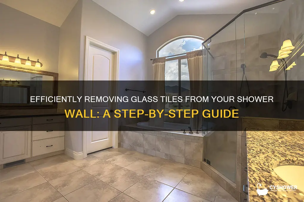 how to remove glass tile from shower wall