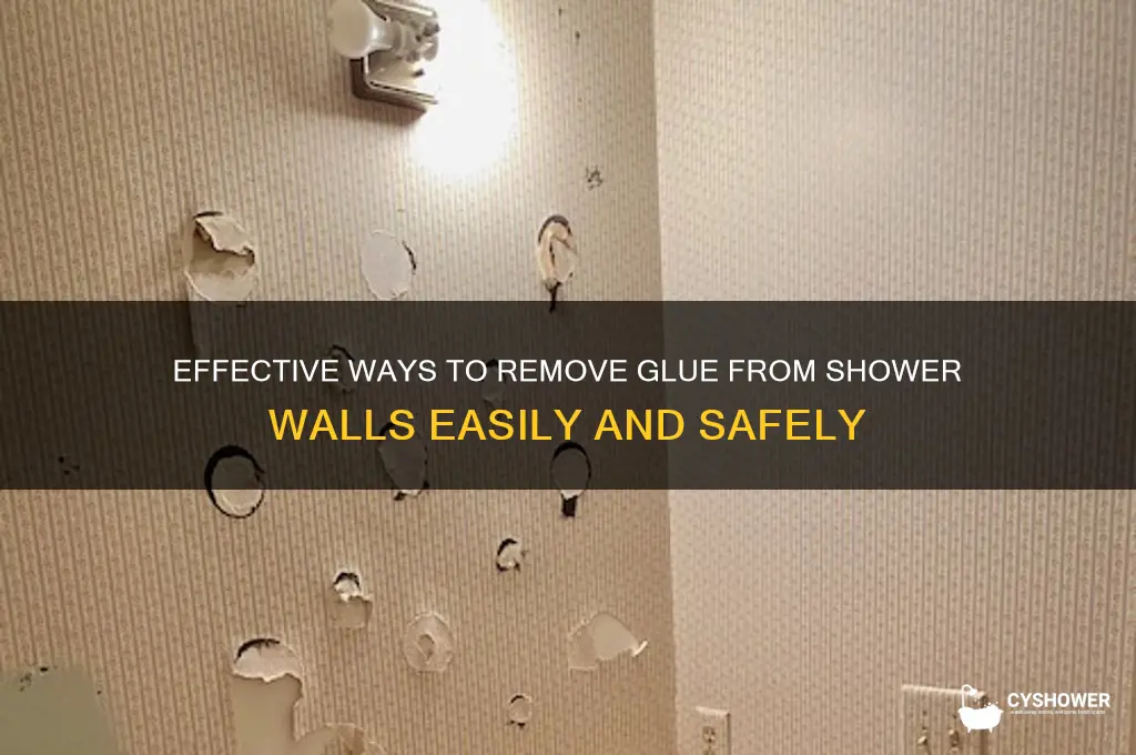 how to remove glue from shower wall