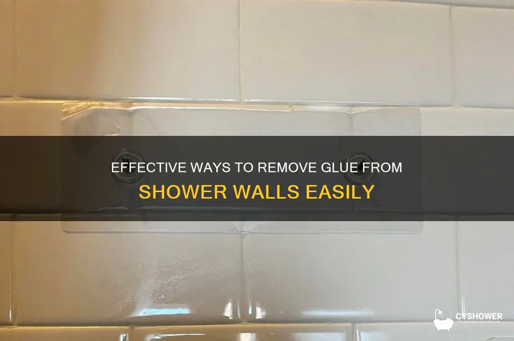 how to remove glue off shower wall