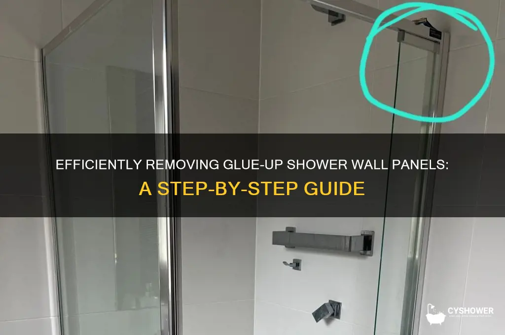 how to remove glue up shower wall panels