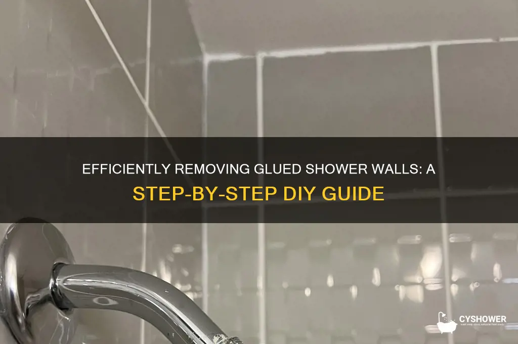 how to remove glued up shower walls