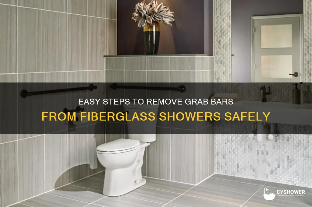 how to remove grab bar from fiberglass shower