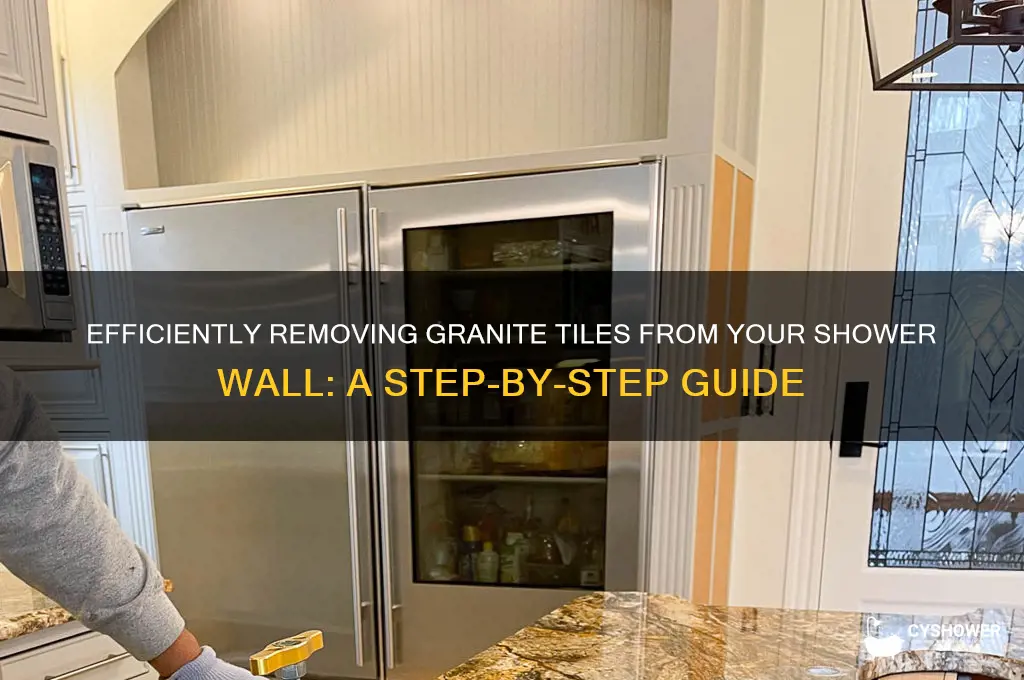 how to remove granite tile from shower wall