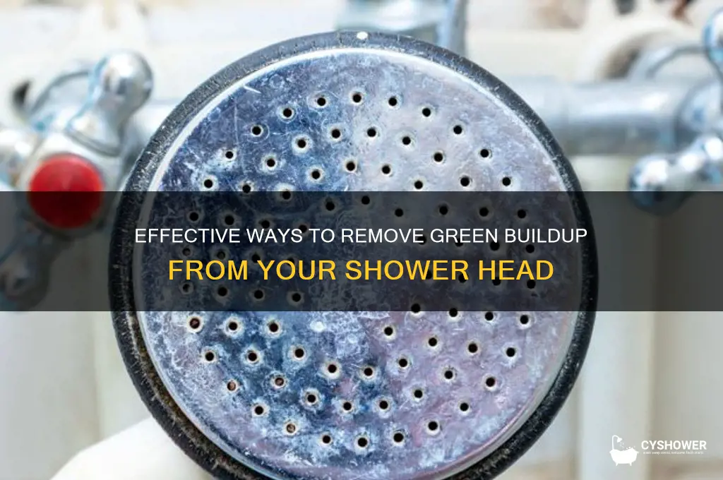 how to remove green buildup from shower head