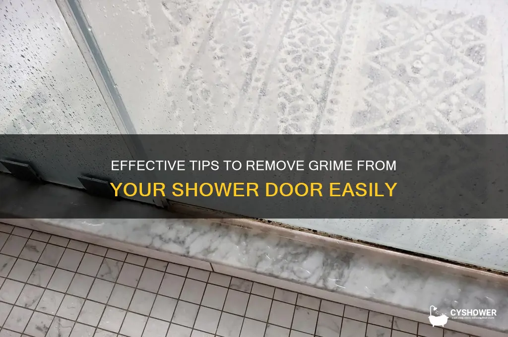 how to remove grim from shower door