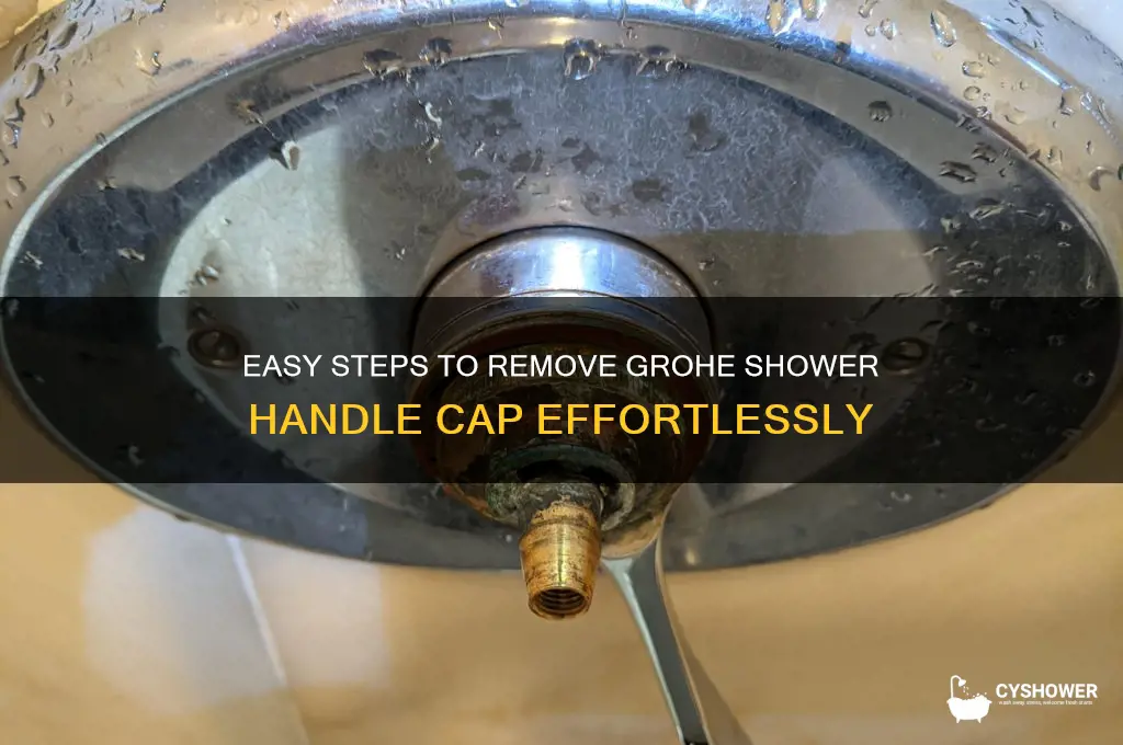 how to remove grohe shower handle cap