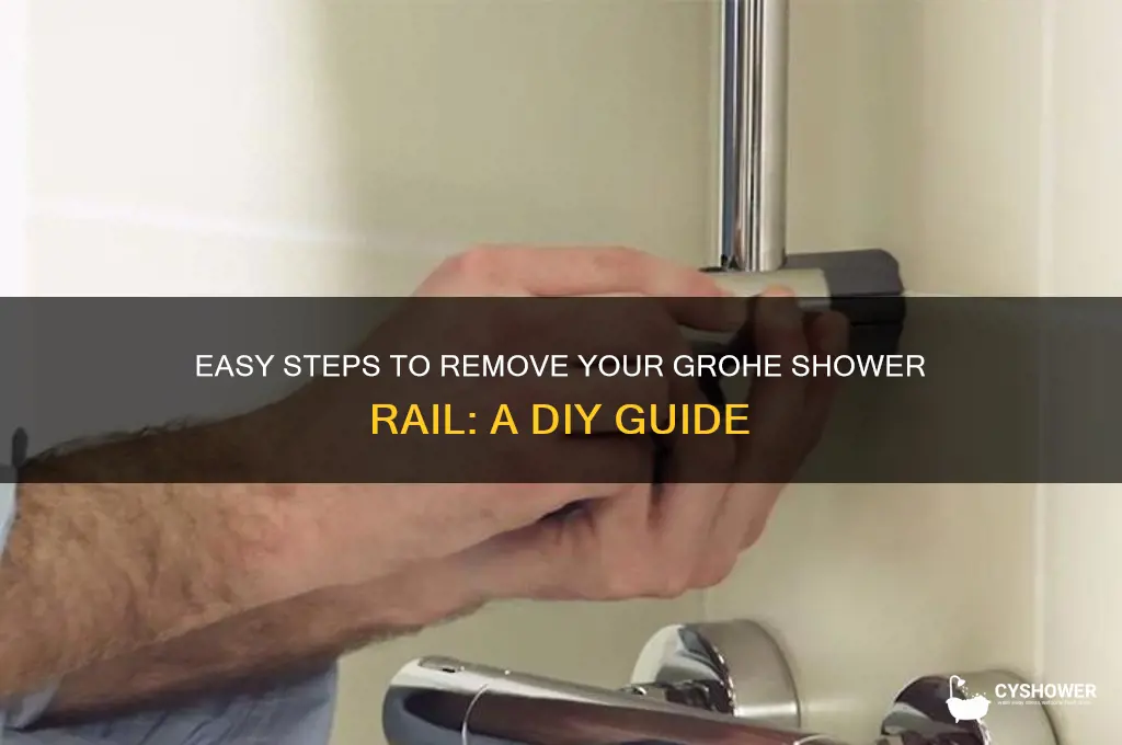 how to remove grohe shower rail