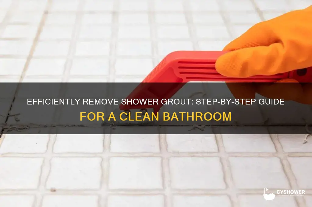 how to remove grout around shower