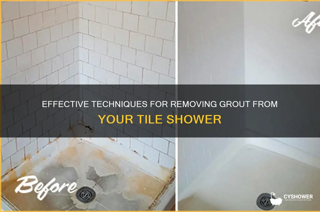 how to remove grout from tile shower