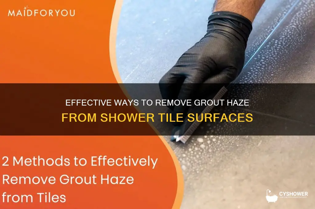 how to remove grout haze from shower tile