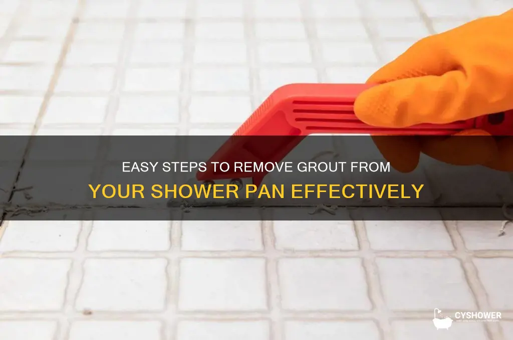 how to remove grout shower pan