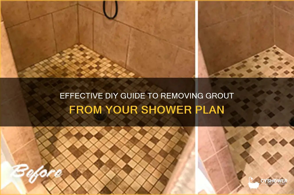 how to remove grout shower plan