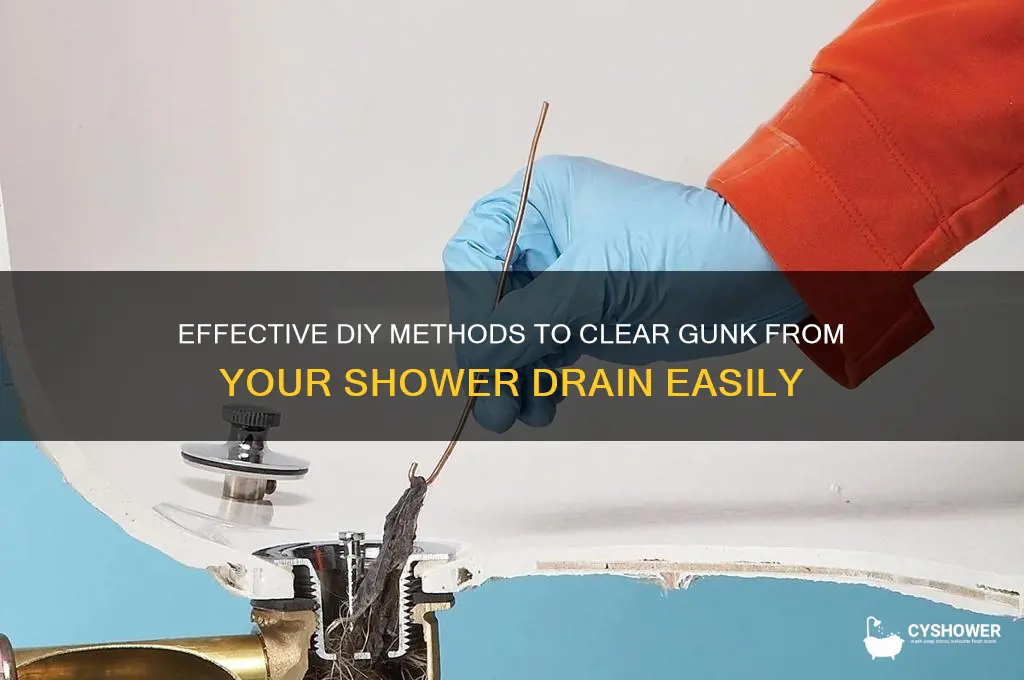 how to remove gunk from shower drain