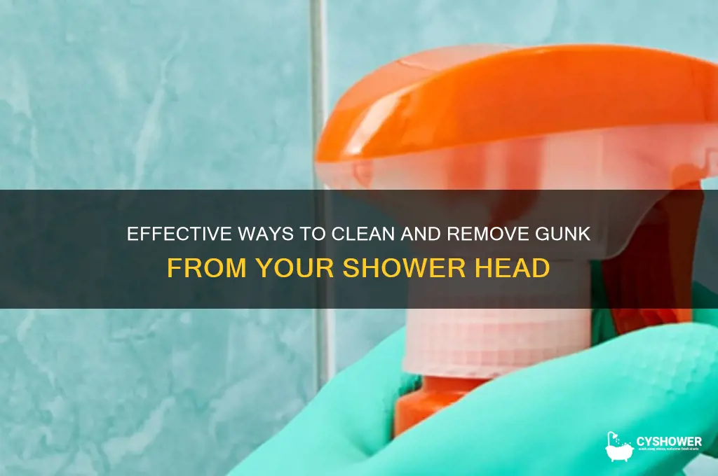 how to remove gunk from shower head