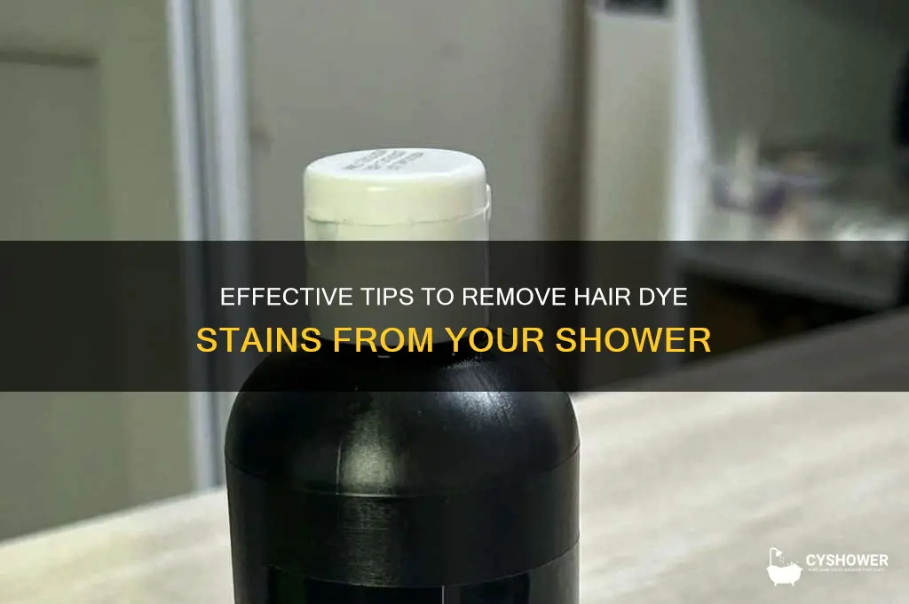 how to remove hair color from shower