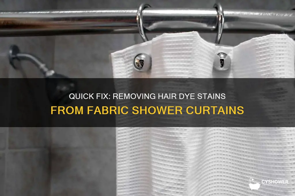 how to remove hair dye from fabric shower curtain