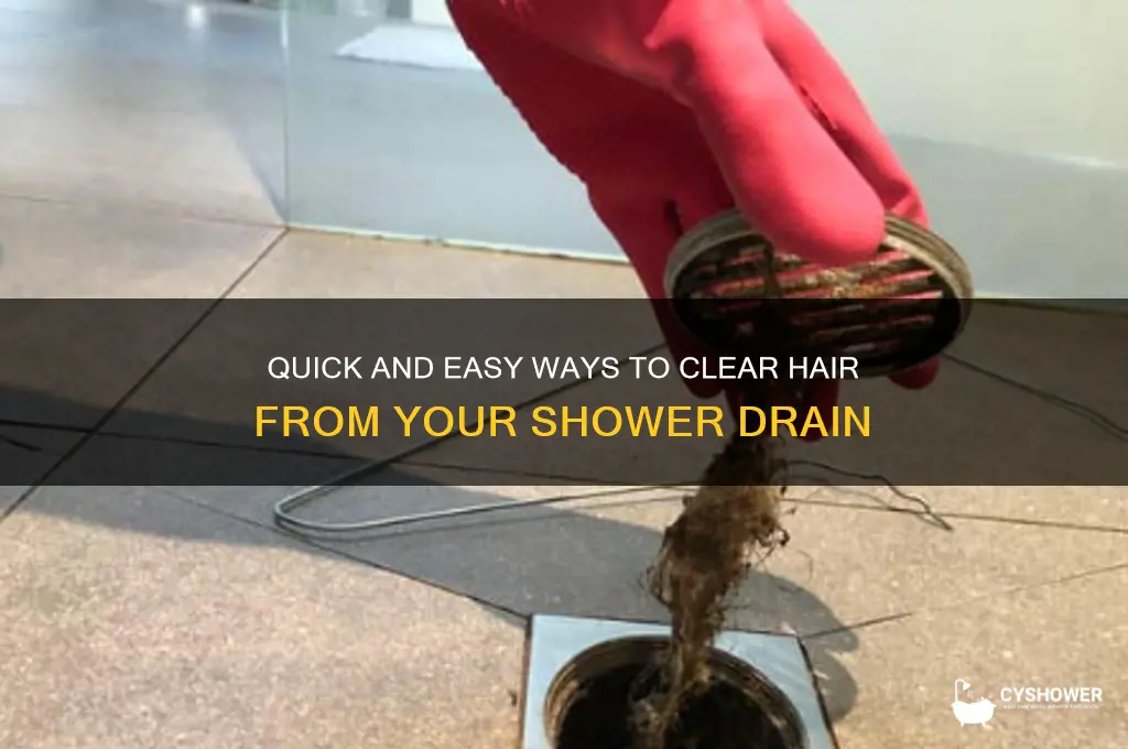 how to remove hair from a shower drain