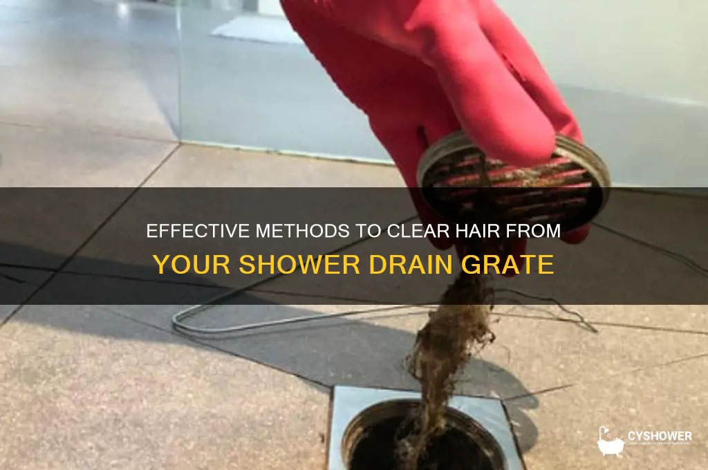 how to remove hair from shower drain grate