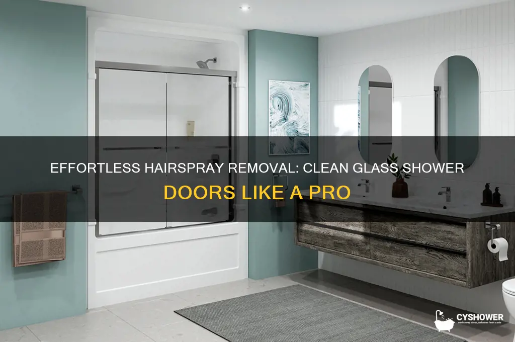 how to remove hairspray from glass shower doors