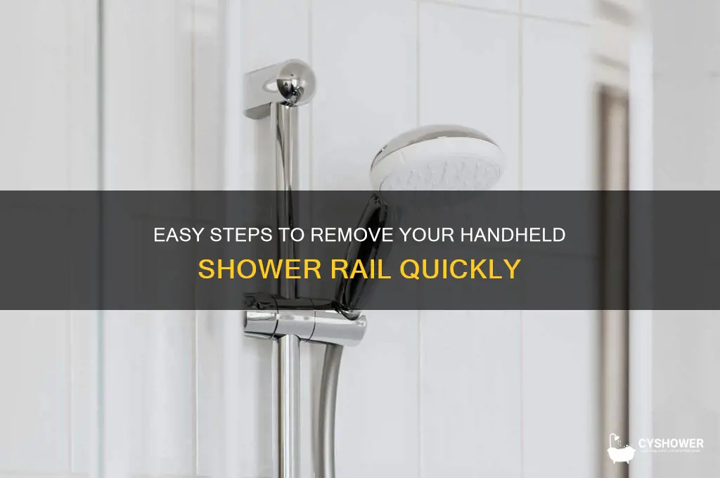 how to remove hand held shower rail
