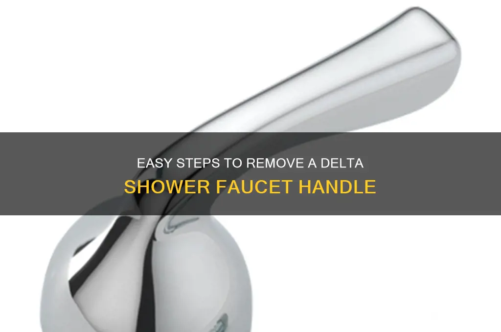 how to remove handle on delta shower faucet