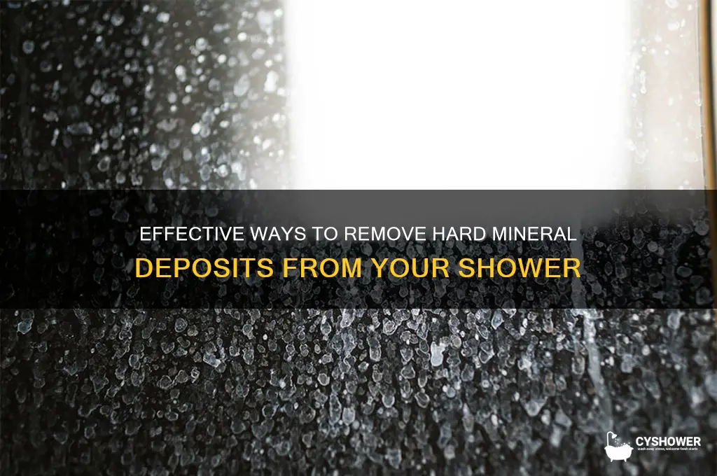 how to remove hard mineral deposits from shower