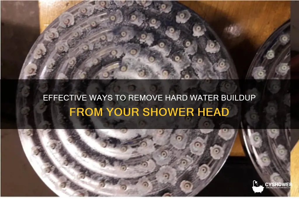 how to remove hard water buildup from shower head