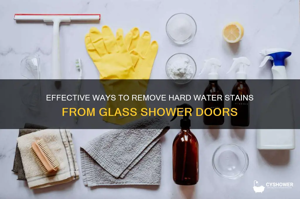 how to remove hard water deposits from glass shower doors