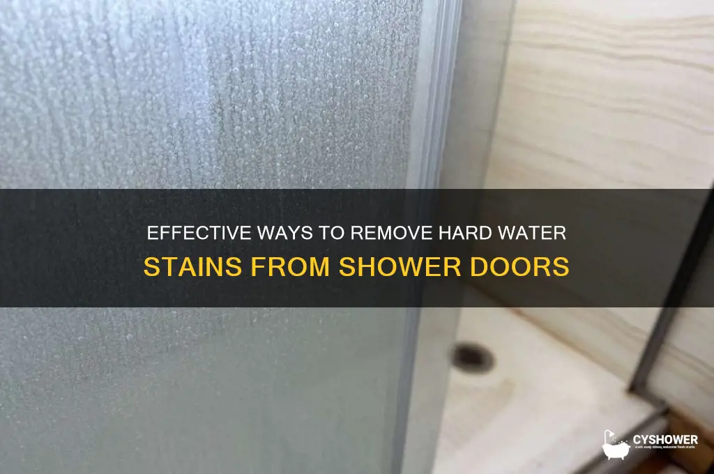 how to remove hard water from shower door
