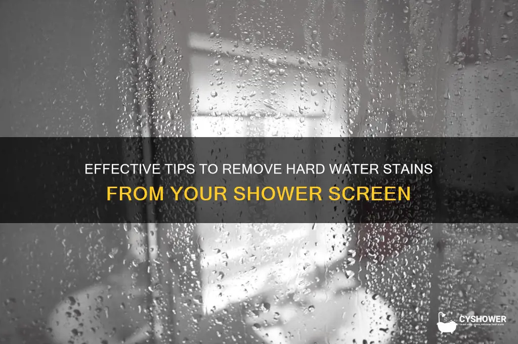 how to remove hard water from shower screen