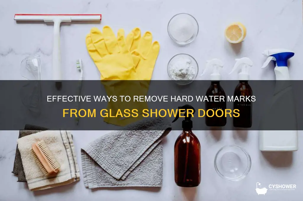 how to remove hard water marks from glass shower doors