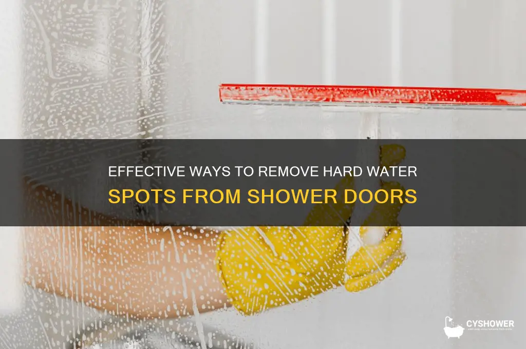 how to remove hard water spots from shower door