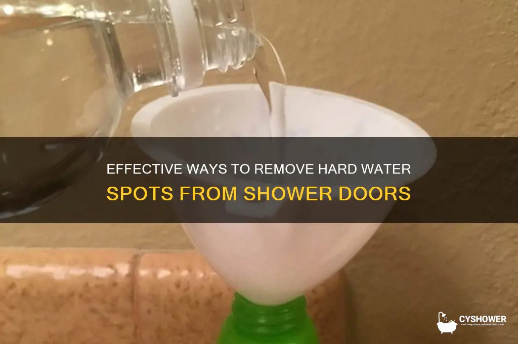how to remove hard water spots from shower doors