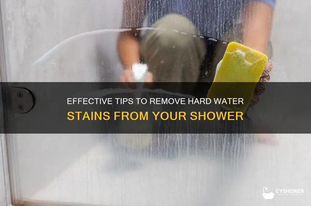 how to remove hard water stain from the shower
