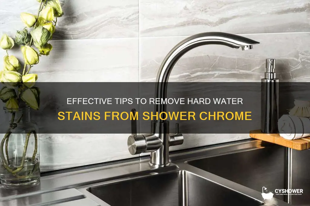 how to remove hard water stains from shower chrome