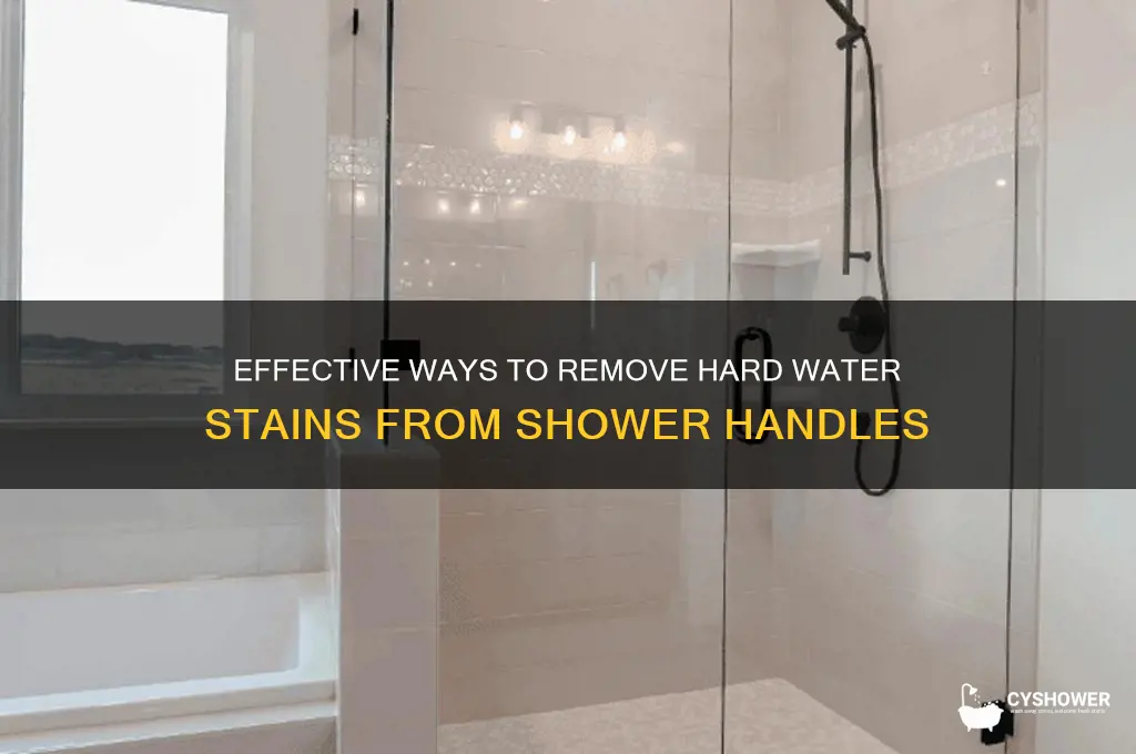 how to remove hard water stains from shower handle