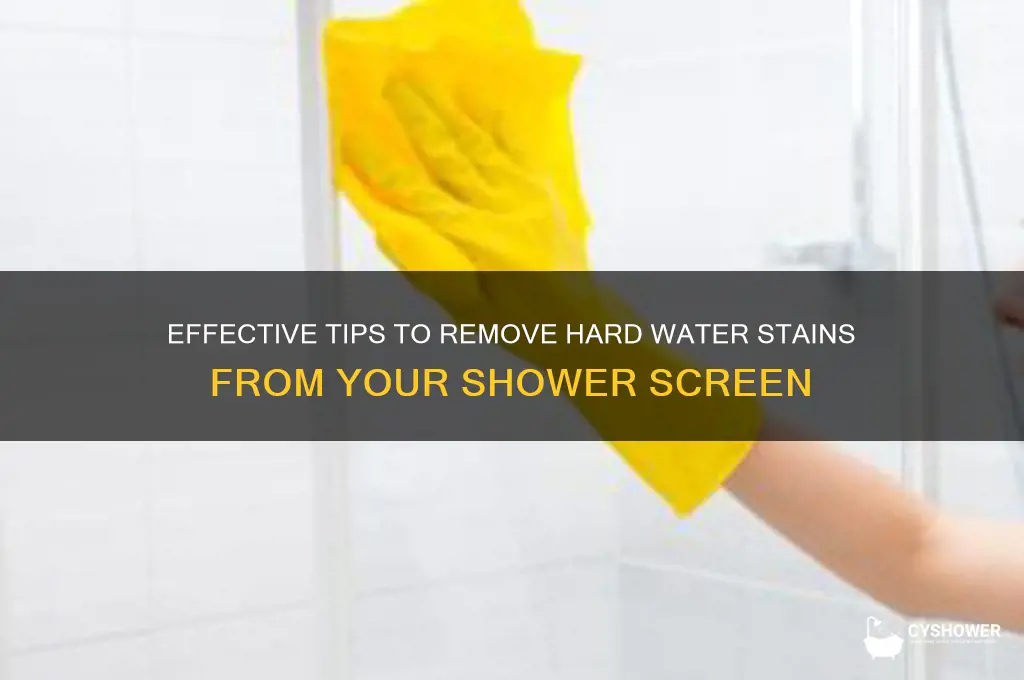how to remove hard water stains from shower screen