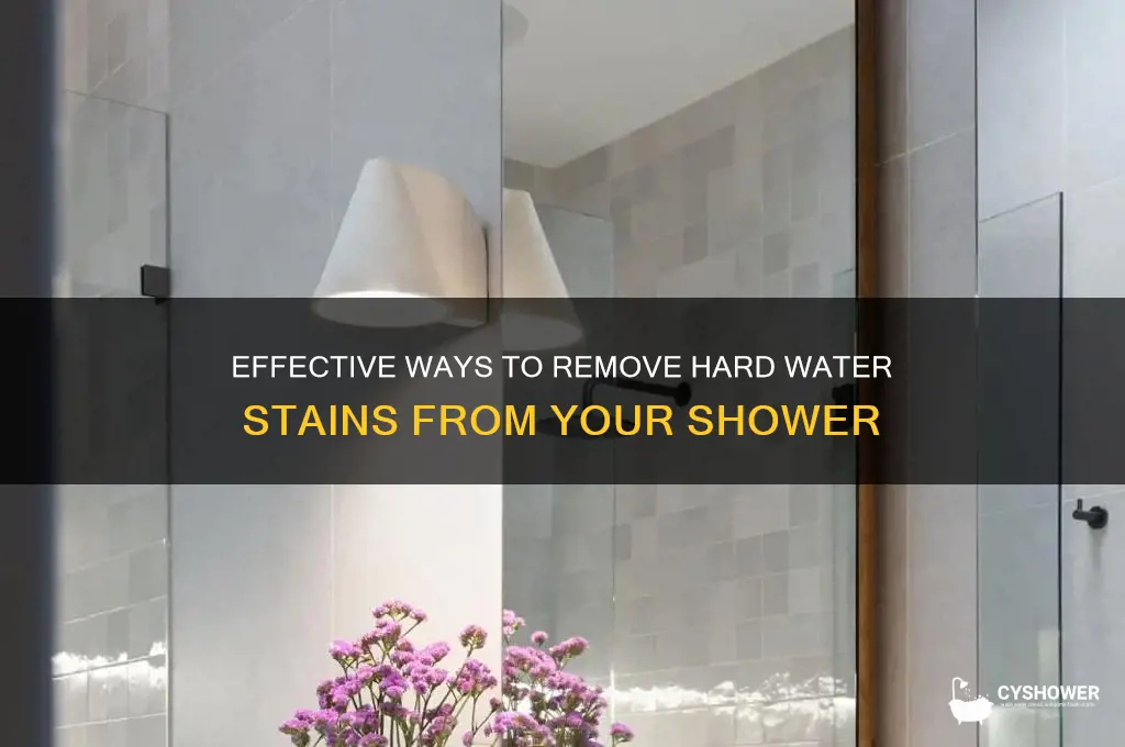 how to remove hard water stains from shower