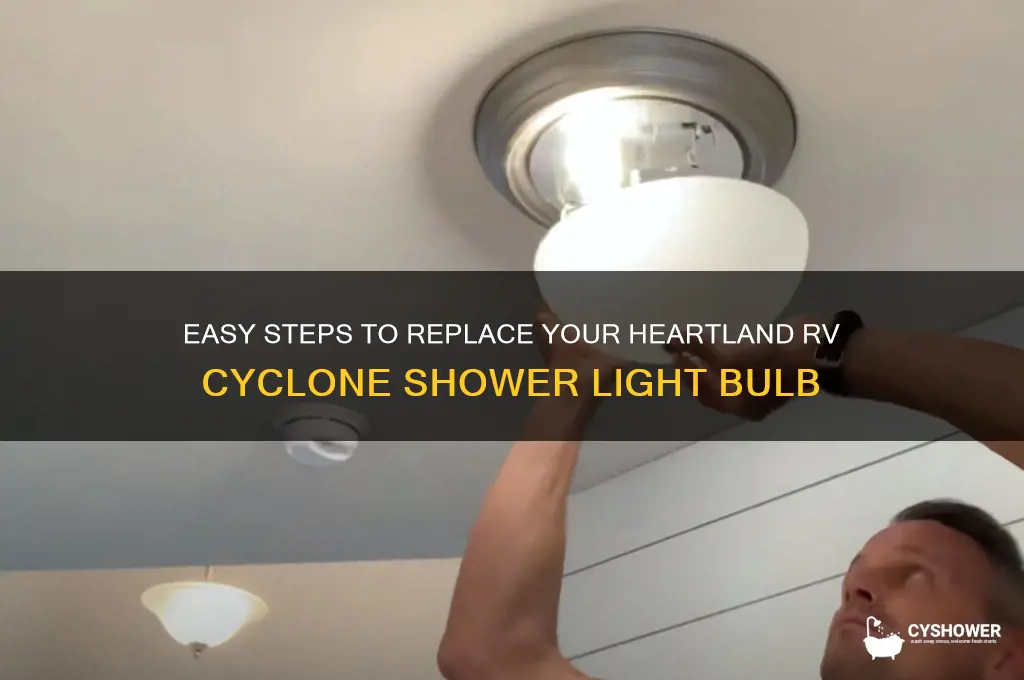 how to remove hearyland rv cyclone shower light bulb