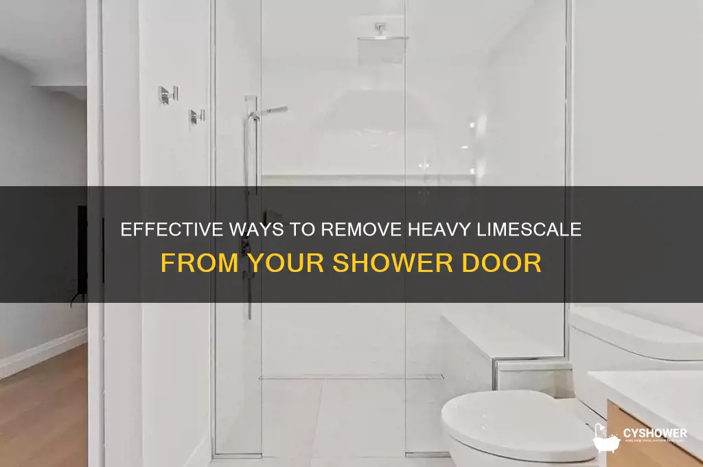 how to remove heavy limescale from shower door