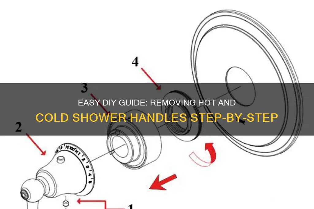 how to remove hot and cold shower handles