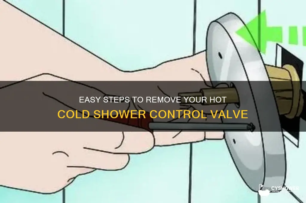how to remove hot cold shower control