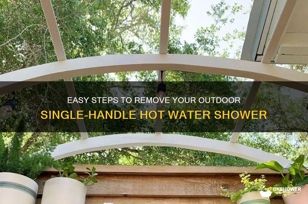how to remove hot water outdoor single handle shower