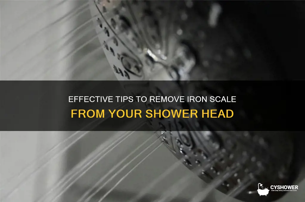 how to remove iron scale from shower head
