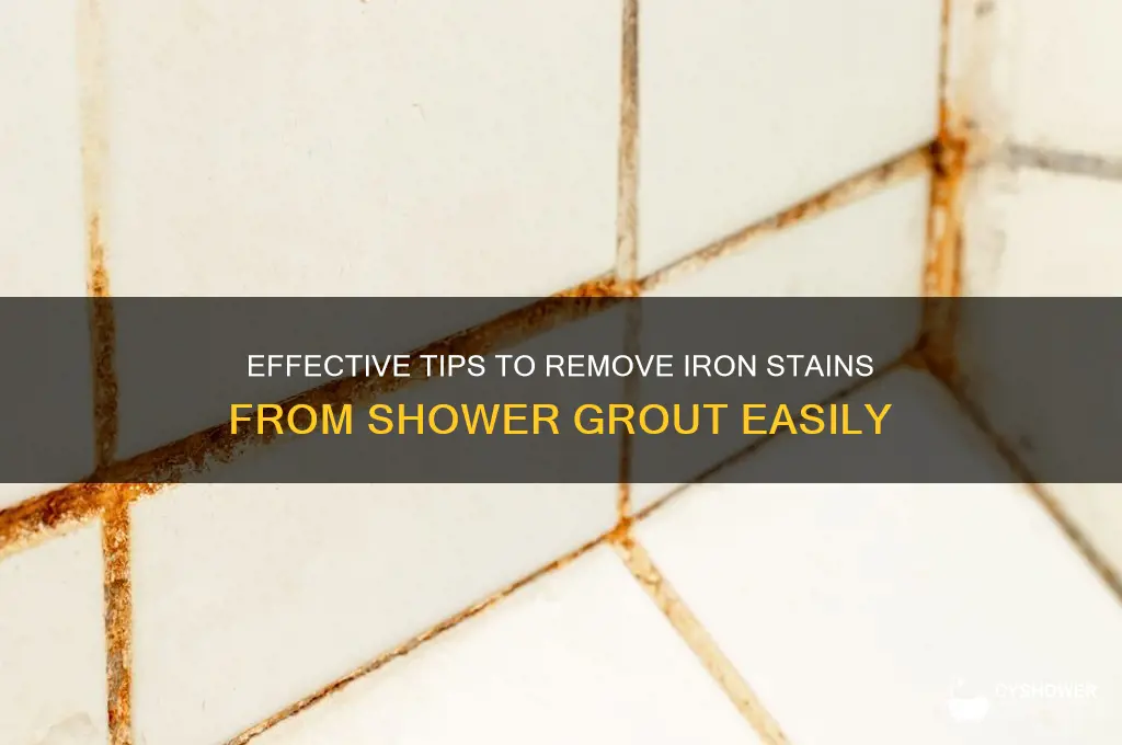 how to remove iron stains from shower grout