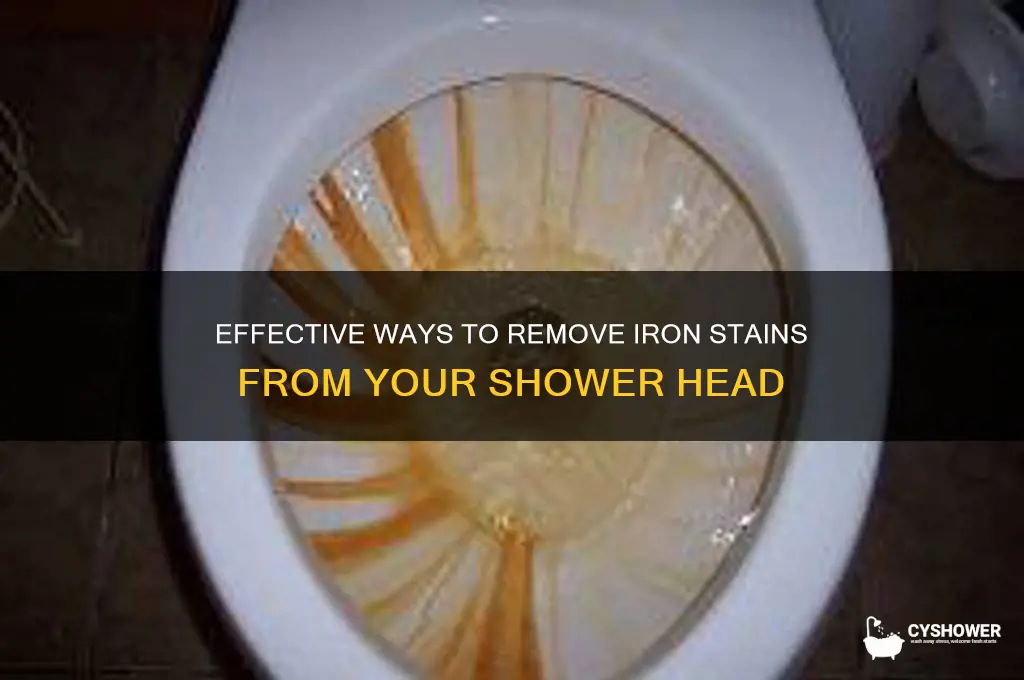 how to remove iron stains from shower head